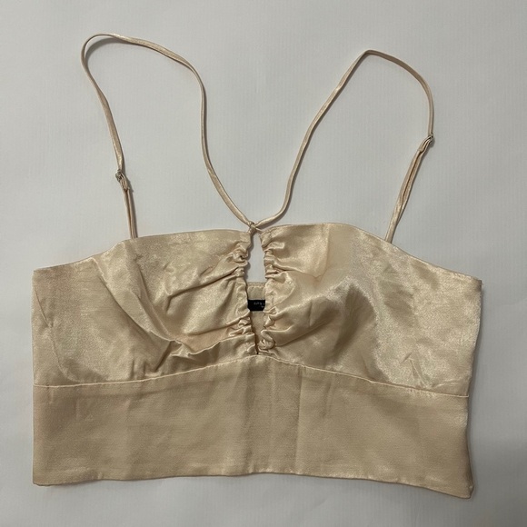 brand new - ZARA satin effect halter crop - size small - Picture 3 of 9